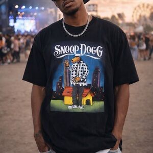 Snoop Dogg Joe Cool Graphic T Shirt XL Hip Hop Streetwear Collectible Rap Black